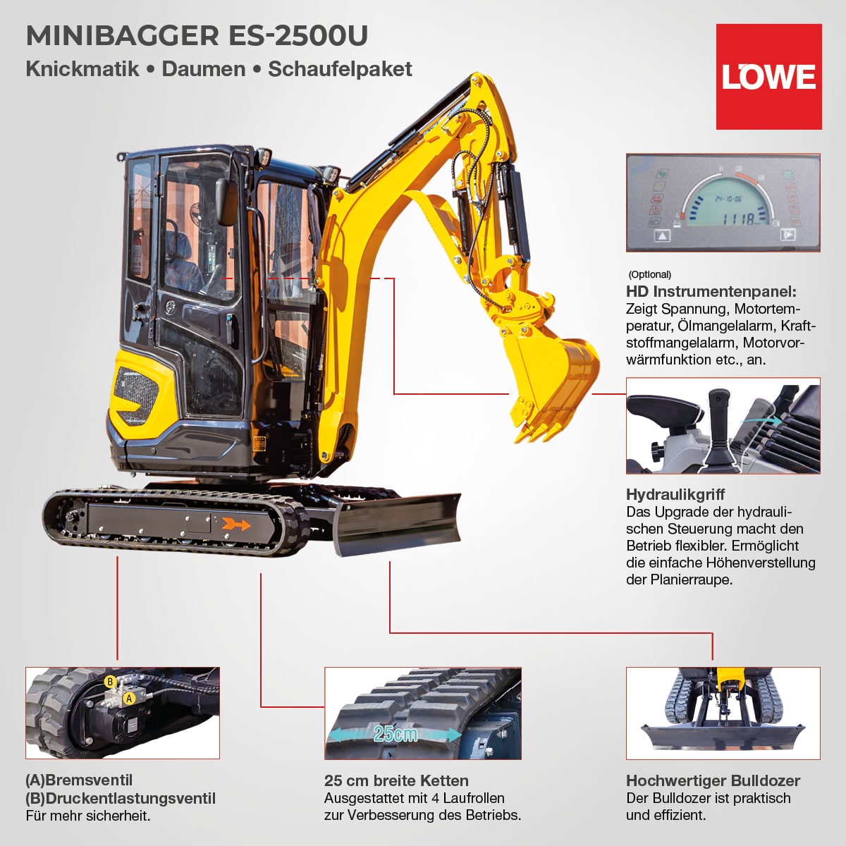 Minibagger LÖWE ES-2500U