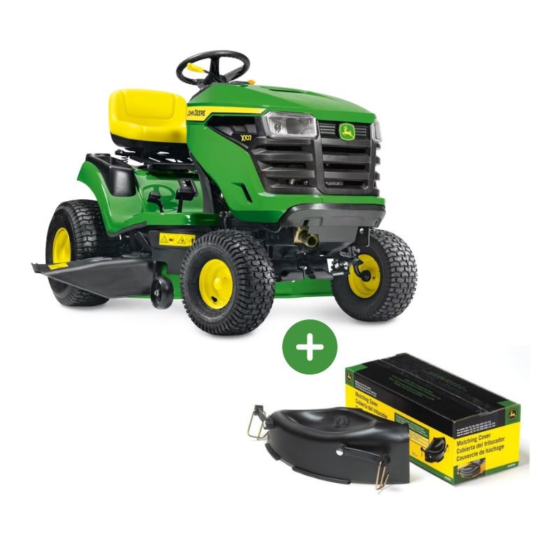 John Deere X107 – Aufsitzmäher mit Seitenauswurf und Mulchfunktion